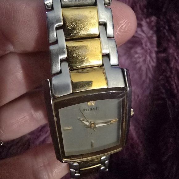 Fossil PR-5233 Women's Two Tone Quartz Watch Jeweled Acent - Picture 3 of 8